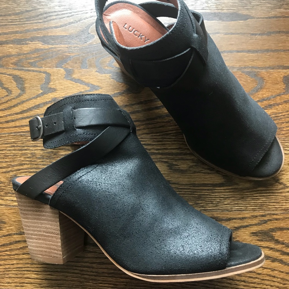 Lucky Brand Peep Toe Bootie
